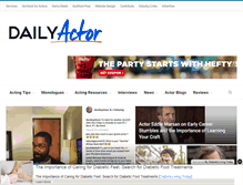 Tablet Screenshot of dailyactor.com
